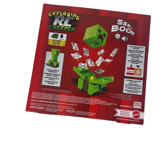 Mattel -Minecraft exploding Creeper RC Vehicle Remote Control 10” w/ DLC Codes - Picture 7 of 9